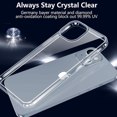 jaroco iPhone 13 Case 6.1-Inch, Non-Yellowing Shockproof Phone Bumper Cover, Anti-Scratch Clear...
