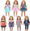 7 Sets of Doll Clothes Accessories for 18 Inch American Dolls, includes 6 Sets of Charming Doll Dresses, 1 Unicorn Themed Doll Pajama Set, Perfect...