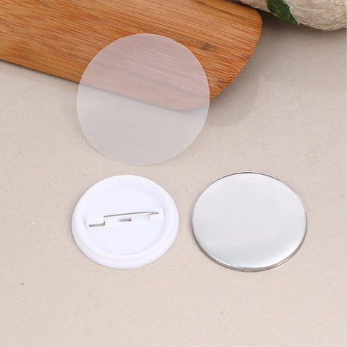 Mrisata Badge Protective Film Badge Button Film Badge Maker Film Plastic Circle Mylars 200 Sheets Transparent Badge Film Clear PVC Multi Purpose B...