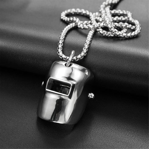 Hiphop Classic Welder Mask Pendant Necklaces for Welding Artisan Fashion Jewelry 27.5"...