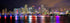 Miami Skyline UNFRAMED Photo Poster Print NIGHT Color Downtown City 11.75 inches x 36 inches Archival Photographic Panorama Picture Standard Size...
