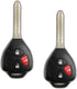 2X KeylessOption Key Fob Replacement for 2005 2006 2007 2008 2009 2010 2011 2012 2013 Scion TC IQ XD Toyota Yaris Remote, 3-Button MOZB41TG, Locks...