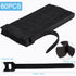 60 PCS 6 Inches Reusable Cable Ties, Adjustable Cord Straps, Wire Organizer, Cord Wrap and Hook Loop Cable Management - Black...