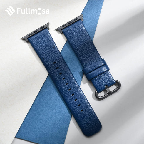 Fullmosa Leather Bands Compatible with Apple Watch Band 49mm 46mm 45mm 44mm 42mm for Men Women,Genuine Leather Strap for iWatch Ultra 2/Ultra/10/9...