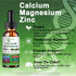 Calcium Magnesium Zinc Liquid Drops, Liquid Magnesium Glycinate 500mg Calcium 1000mg with Vitamin D3,K2,B6,B12,Coq10 for Bone Strength, Muscle Fun...