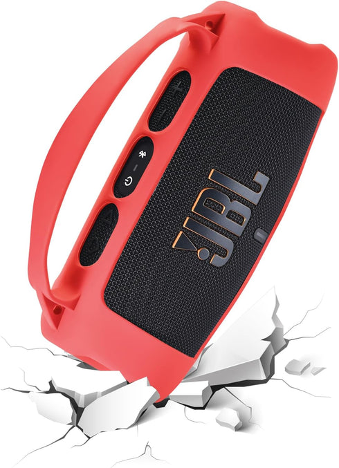 LICHIFIT Silicone Protective Cover Frame Case Skin for JBL Charge 5 Wi-Fi/Charge 5 Bluetooth Speaker Shell Sleeve Hand Bag Shoulder Case Box Acces...