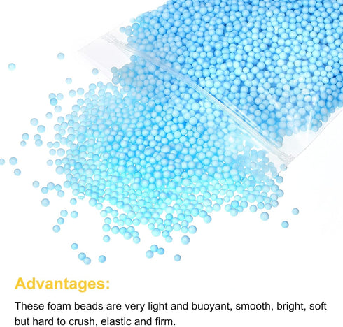 MECCANIXITY Foam Beads Foam Balls 4-6mm for Wedding and Party Decorations, Tiny Packing Balls, Arts DIY Crafts Supplies (Blue,1 Pack Approx 2500pc...