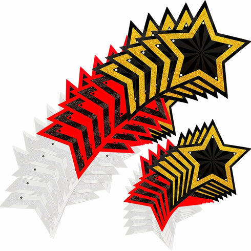 99PCS Movie Star Cardboard Red Carpet Awards Night Cutouts Movie Party Star Cutouts Classroom Bulletin Board Decorations Paper Star Cutouts Movie ...