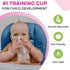 Reflo Smart Cup (Blue & Green 2-Pack) Open Training Cup, Toddler Cup, No Suction 6oz, 360 Control-Flow, USA MADE Premium High-Impact Plastic...