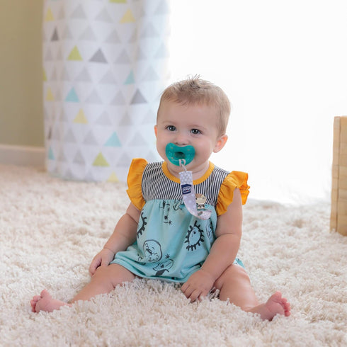 Chicco Universal Two in One Baby Pacifier/Soother Clip/Holder with Universal Loop for Teethers and Small Toys, Plus Soft Attachment Ring Included ...