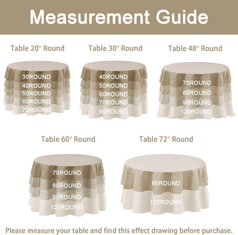 Hiasan Checkered Round Tablecloth 50 Inch - Waterproof Stain and Wrinkle Resistant Washable Fabric Table Cloth for Dining Room Party Outdoor Picni...