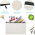 12 Pieces White Cotton Canvas Makeup Bag, Multipurpose Cosmetic Bag with Zipper Travel Toiletry Pouch, Blank DIY Craft Bag (White, M)...