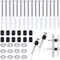 200 Pieces Pegboard Mounting Kit Wall Peg Boards Installation Accessories Pegboard Spacer Kit Includes Screws, Anchors, Spacers and Washers for 1/...