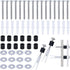 200 Pieces Pegboard Mounting Kit Wall Peg Boards Installation Accessories Pegboard Spacer Kit Includes Screws, Anchors, Spacers and Washers for 1/...