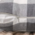 MIULEE Pack of 2 Classic Farmhouse Buffalo Check Plaids Polyester Linen Soft Soild Square Throw Pillow Covers Grey and White Home Decor Outdoor Cu...