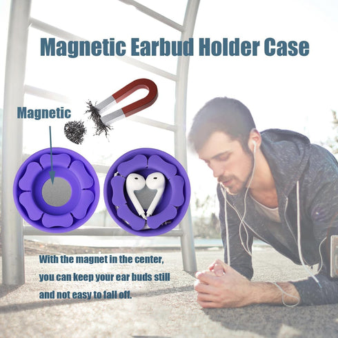 Earbuds Case Holder Magnetic MAIRUI Wired Earphone Cable Cord Winder Tangle-Free Headphone Headset Silicone Wrap Organizer...
