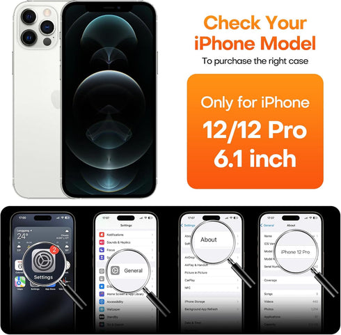 CellEver Heavy-Duty Silicone Case for iPhone 12/12 Pro - Two Shatterproof Glass Screen Protectors, Military Drop Protection, Scratch-Free Interior...