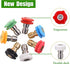 Turbo Nozzle Pressure Washer, Rotating Pressure Washer Nozzle with 1/4" Quick Connect, 7 Spray Nozzle Tips with Nozzle Holder, 3000 PSI, Orifice 4...