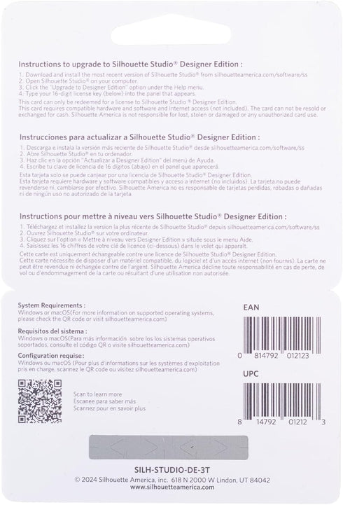 Silhouette Studio Designer Edition Software Card for Scrapbooking...