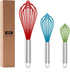 Silicone Rubber Whisk,Premium Whisks For Cooking Non Scratch,Stainless Steel & Silicone Wisk For Nonstick Cookware Pans, High Heat Resistant kitch...