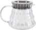 Fdit Transparent High Borosilicate Glass Coffee Pot Exquisite Coffee Maker Kettle Teapot Supply with Rubber Cover for Home Hotel Office(1#) Coffee...