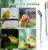 4 Pcs Extra Long Stainless Steel Reptile Feeding Tongs Rubber Tip Bearded Dragon Aquarium Straight and Curved Long Tweezers Terrarium Feeder Tool ...