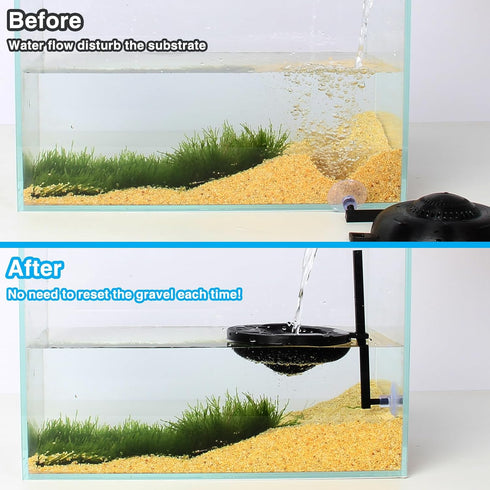 Water Flow Controller for Betta Fish Tank, Water Change Pouring Diffuser for Aquarium, Efficiency Water Filling Accessories (Black)...