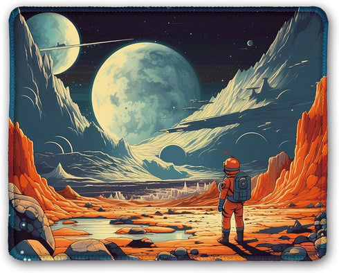 Non-Slip Mouse Pad with Stitched Edge for Computers, Laptop, PC, Office, Space Themed, 8.3x10.3 inch...