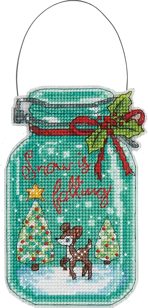 Dimensions 70-08964 Counted Cross Stitch Holiday Mason Jar Ornament Kit, 4pc...