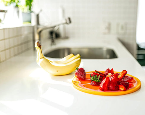 Dexas Citrus Slice Cutting Board/Serving Board 9 inches, Grapefruit...
