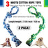 Dog Rope Toys 2 Pcs Indestructible Dog Toys, Dog Chew Toys for Aggressive Chewers, Tough Puppy Teething Chew Toys for Boredom, Dental Cleaning Tug...