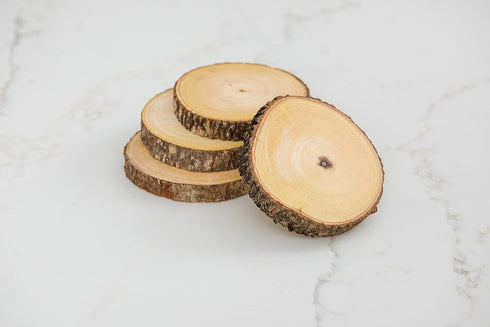 Lipper International Acacia Tree Bark Coasters, Set of 4...
