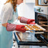 Silicone Oven Mitts Heat Resistant 932? with Waterproof & Non-Slip Kitchen Mittens, Set of 2 Extra Long Oven Gloves with Soft Cotton Terry Lining ...