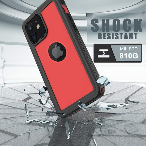 for iPhone 12 Waterproof Case,Waterproof Shockproof Dustproof IP68 Full-Body Hard Case Built-in Screen Protector Underwater Outdoor Waterproof Cov...