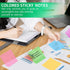 Upgraded Version 12 Clear Notes, 600 Sheets Waterproof Translucent Color Notes, Color PET Creative Sticker Fluorescent Film for Memo, Reading, Stu...