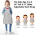 Kids Apron, Toddler Cotton Adjustable Bib Chef Apron with Pocket, For Children Age 2 to 5 years, Boys Girls...