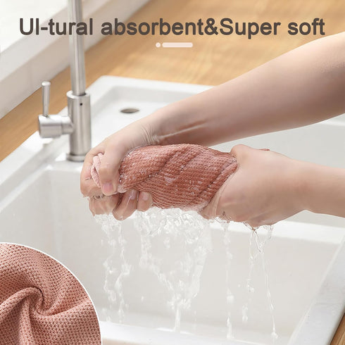 Dish Cloths for Washing Dishes, 6 Pack Kitchen Dish Cloths, Super Absorbent Microfiber Cleaning Cloth, Premium waffle dish towels for kitchen, 12x...