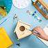 Liliful Wooden DIY Birdhouse Kit for Adults Unfinished Wooden Bird Houses with Paints and Paintbrushes Hanging Woodworking Craft Kit for Boys or G...