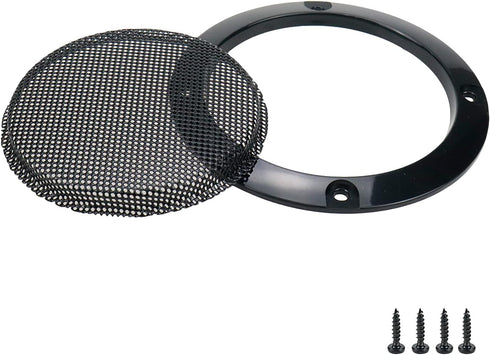 Speaker Grill Speakers Grill Cover 3" ABS Plastic Cold Rolled Steel Black Set of 4...