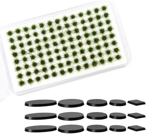 Miniature Vegetation Landscape Bushy Shrubs Tuft with Model Bases War Game DIY Terrain Scenery (B)...