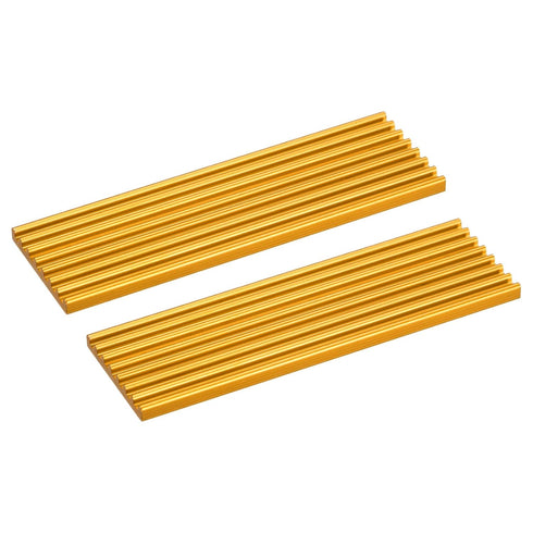 MECCANIXITY 2 Pack M.2 2280 Nvme SSD Heatsink Cooler with Thermal Pad Alloy Aluminum Heat Sink Cooling Sink for Laptop, 70x22x3mm, Gold...