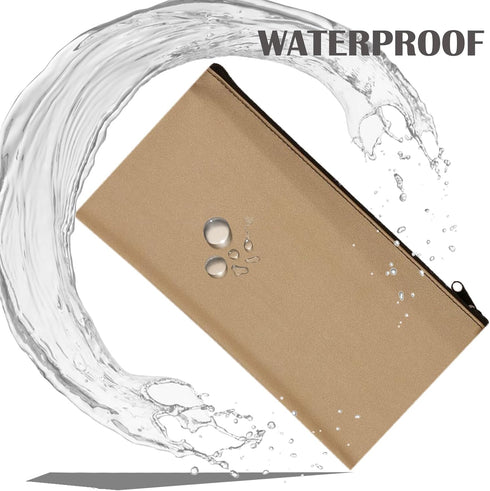 4 Pcs Bank Deposit Money Bag with Zipper, 11 x 6 Inch PU Leather Cash Money Pouch Leatherette Zippered Coin Bag Utility Check Wallet Cosmetic Tool...