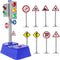 Kiddie Play Traffic Signs and Crosswalk light signal toys for kids (12pcs)...