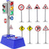 Kiddie Play Traffic Signs and Crosswalk light signal toys for kids (12pcs)...