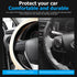 Car Steering Wheel Cover, Microfiber Breathable Ice Silk Steering Wheel Cover for Women & Men, 15 Inch Car Accessories Anti-Slip Interior Trim Whe...