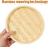 Luxshiny 4pcs Bamboo Weaving Basket Bamboo Woven Tray Mini Woven Bread Display Traybamboo Woven Storage Plate Drying Bamboo Basket for Drawing Cra...