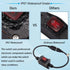 IP67 Waterproof Outdoor 3 Prong Extension Cord with Inline Switch On/Off 16A/250V 20A/125V AC 16AWG 2FT Outlets Power Cords Heavy Duty Red LED Lig...
