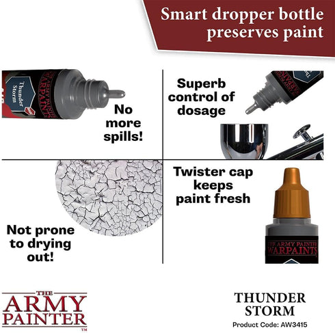 The Army Painter Warpaint Air Thunder Storm - Acrylic Non-Toxic Heavily Pigmented Water Based Paint for Tabletop Roleplaying, Boardgames, and Warg...