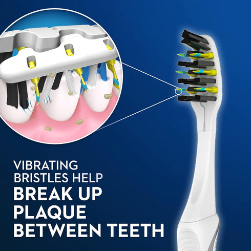 Oral-B Pulsar Battery Toothbrush with Charcoal Infused Bristles, Soft, 2 Count...