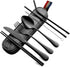 DEVICO Portable Utensils, Travel Camping Cutlery Set, 8-Piece including Knife Fork Spoon Chopsticks Cleaning Brush Straws Portable Case, Stainless...